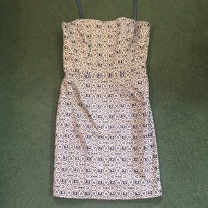 Vineyard Vines Strapless Sheath Pattern Dress